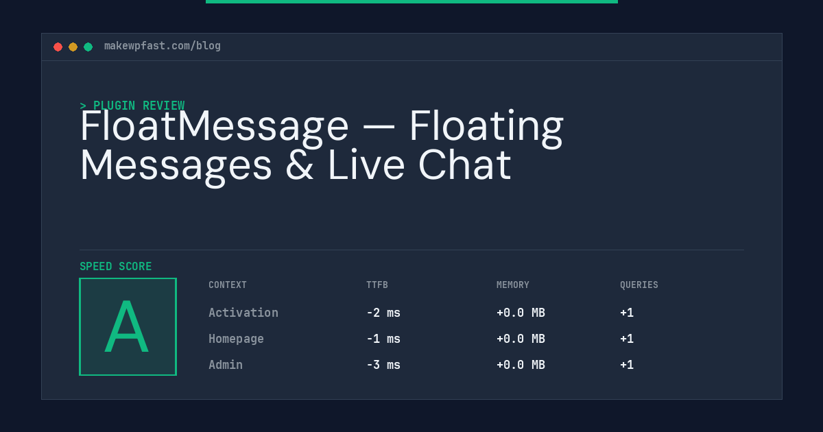 FloatMessage — Floating Messages & Live Chat - MakeWPFast