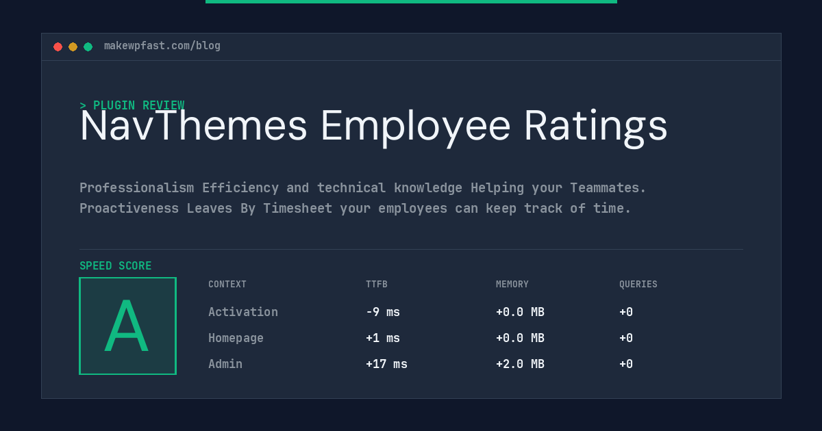 NavThemes Employee Ratings - MakeWPFast