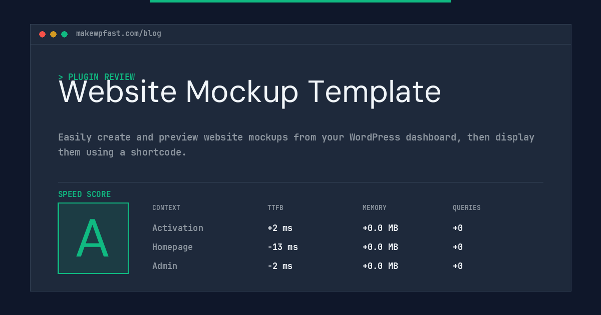 Website Mockup Template - MakeWPFast