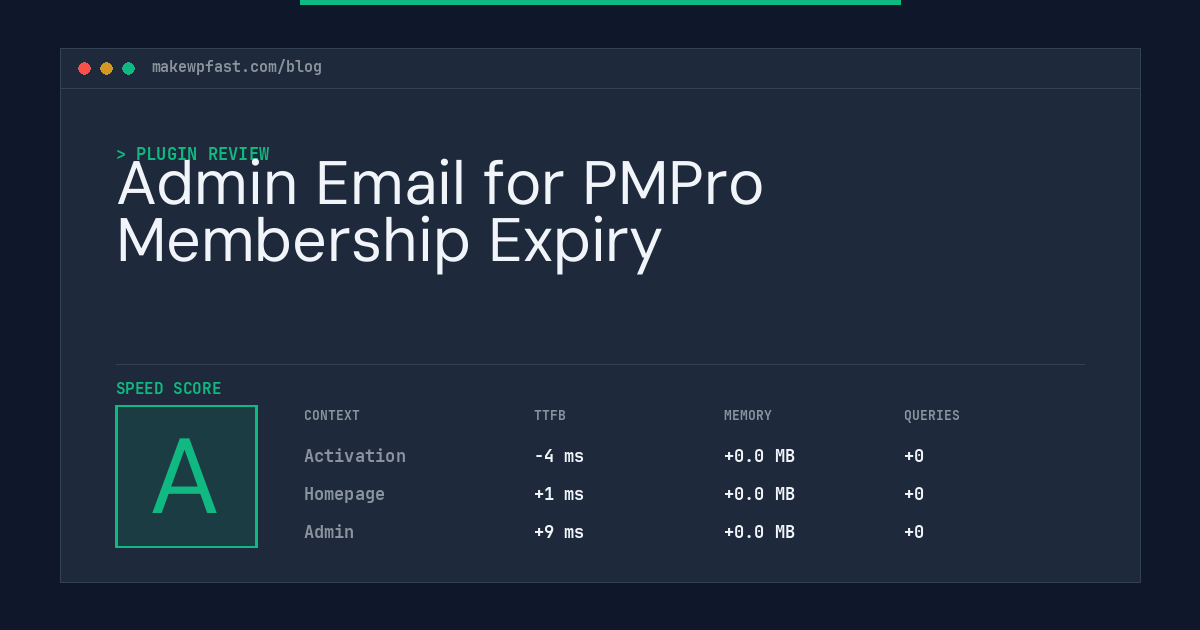 Admin Email for PMPro Membership Expiry - MakeWPFast