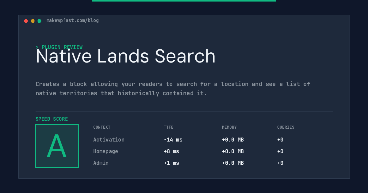 Native Lands Search - MakeWPFast