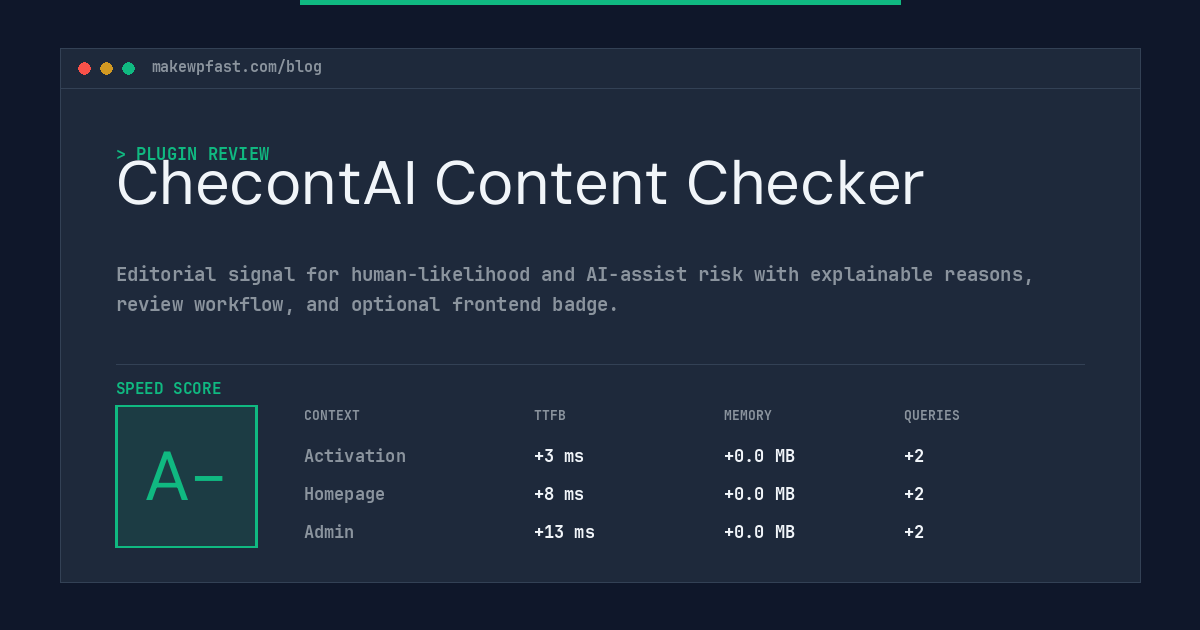 ChecontAI Content Checker - MakeWPFast