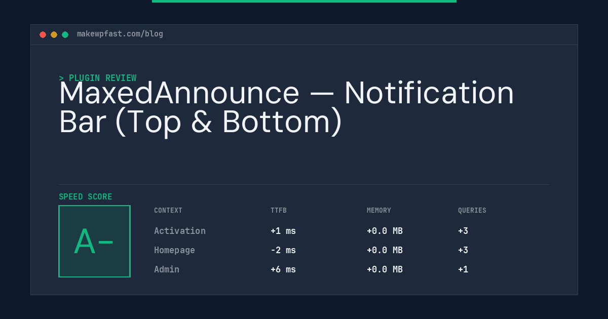 MaxedAnnounce — Notification Bar (Top & Bottom) - MakeWPFast