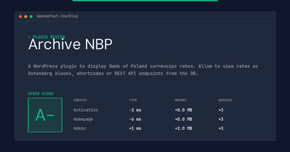 Archive NBP - MakeWPFast