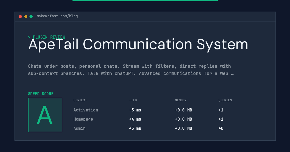 ApeTail Communication System - MakeWPFast