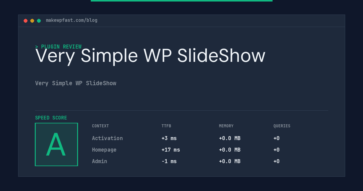 Very Simple WP SlideShow - MakeWPFast