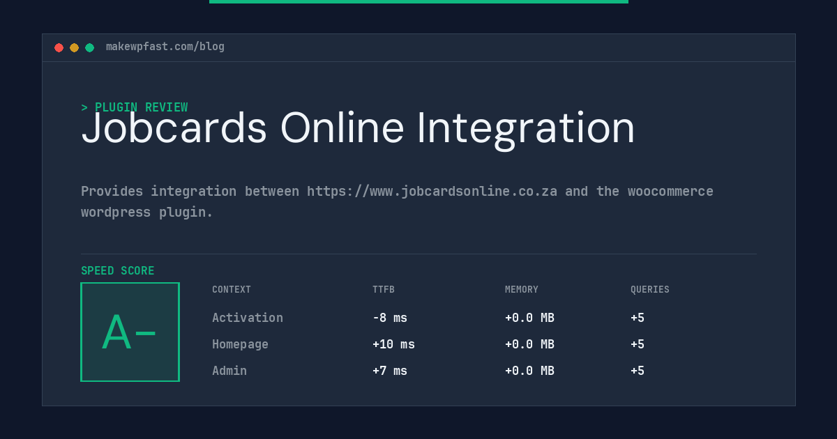 Jobcards Online Integration - MakeWPFast