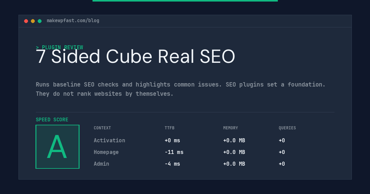 7 Sided Cube Real SEO - MakeWPFast
