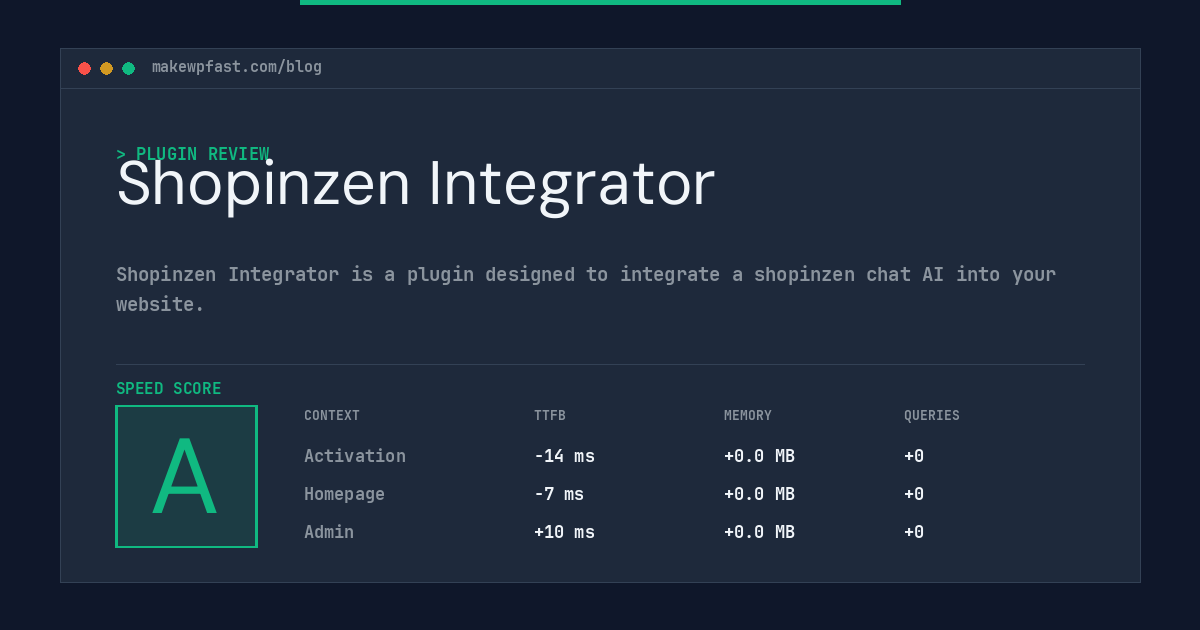 Shopinzen Integrator - MakeWPFast