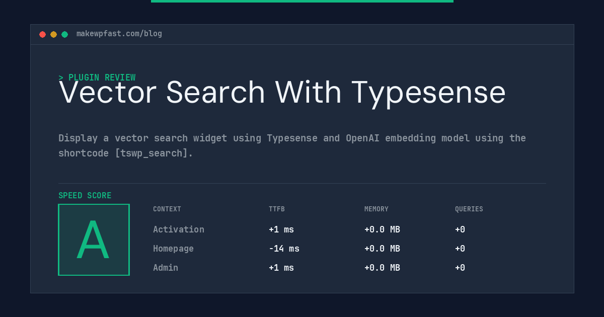 Vector Search With Typesense - MakeWPFast