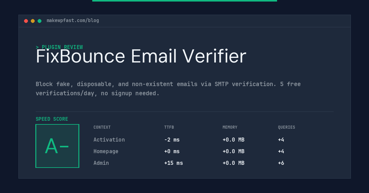 FixBounce Email Verifier - MakeWPFast