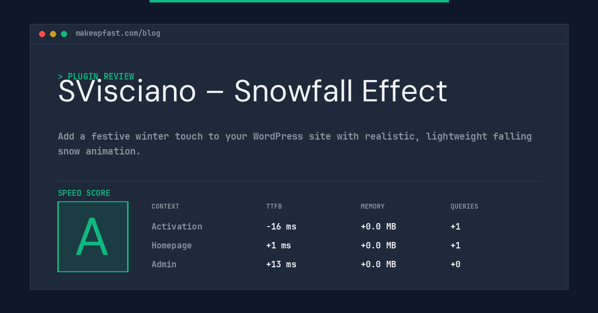 SVisciano – Snowfall Effect - MakeWPFast