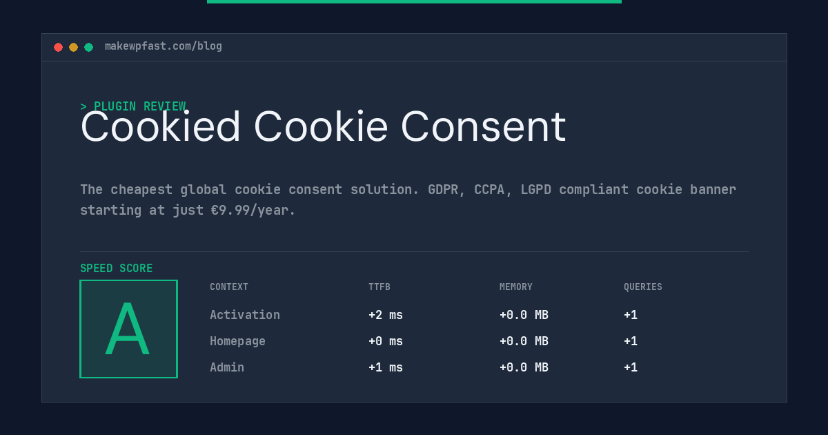 Cookied Cookie Consent - MakeWPFast