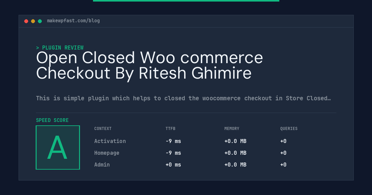 Open Closed Woo commerce Checkout By Ritesh Ghimire - MakeWPFast