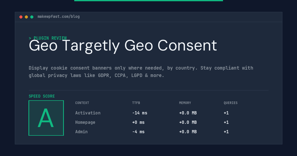 Geo Targetly Geo Consent - MakeWPFast