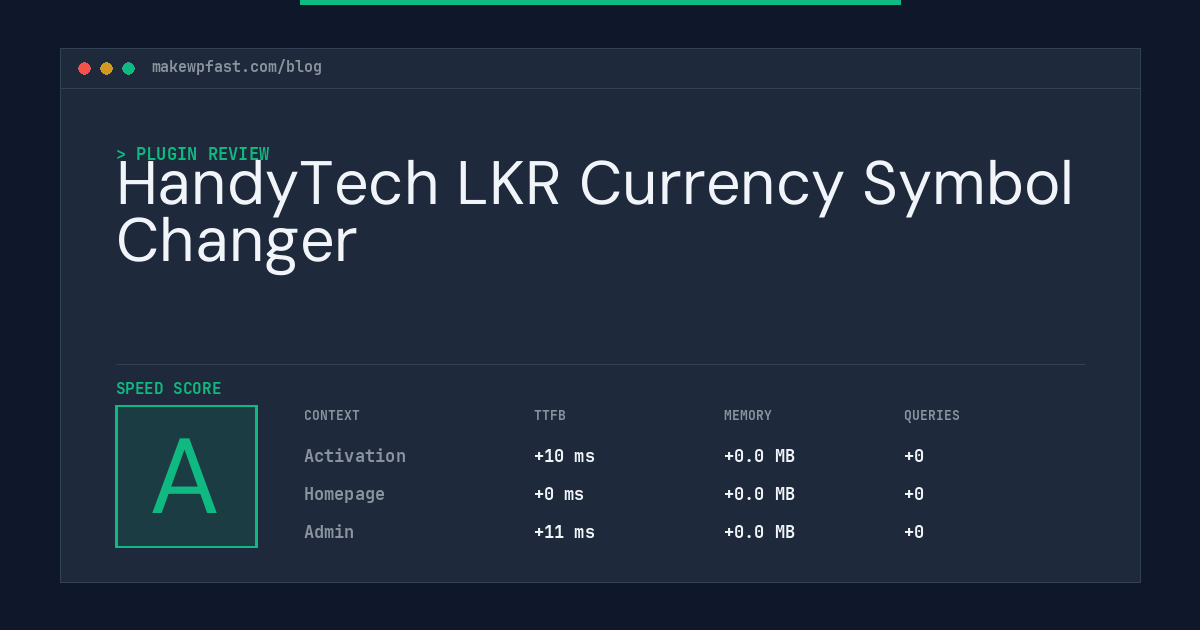 HandyTech LKR Currency Symbol Changer - MakeWPFast