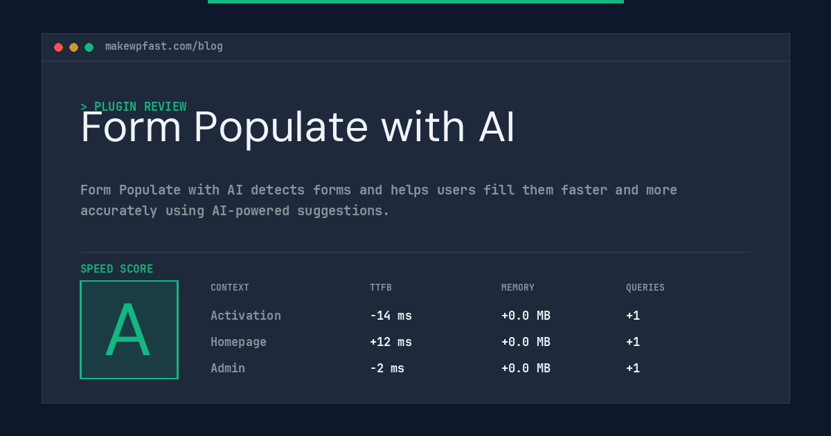 Form Populate with AI - MakeWPFast
