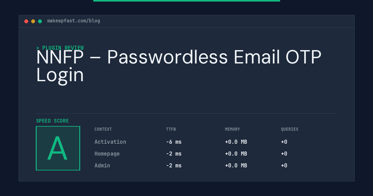 NNFP – Passwordless Email OTP Login - MakeWPFast