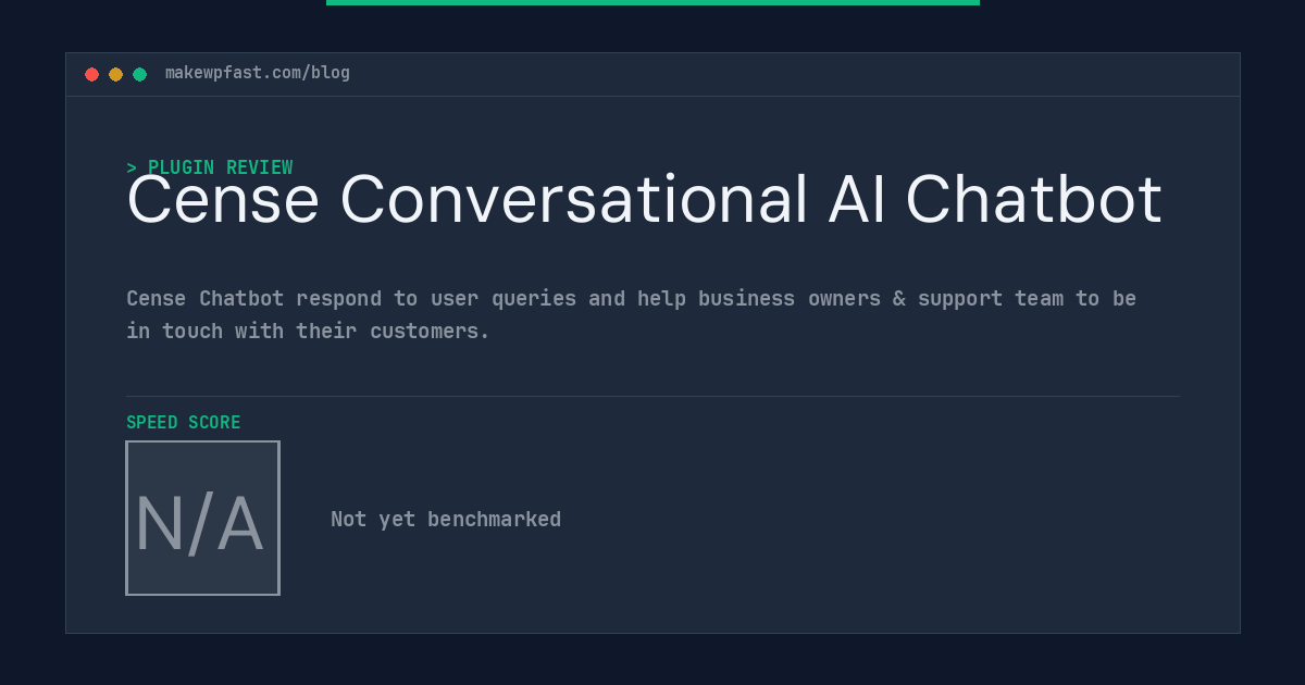 Cense Conversational AI Chatbot - MakeWPFast