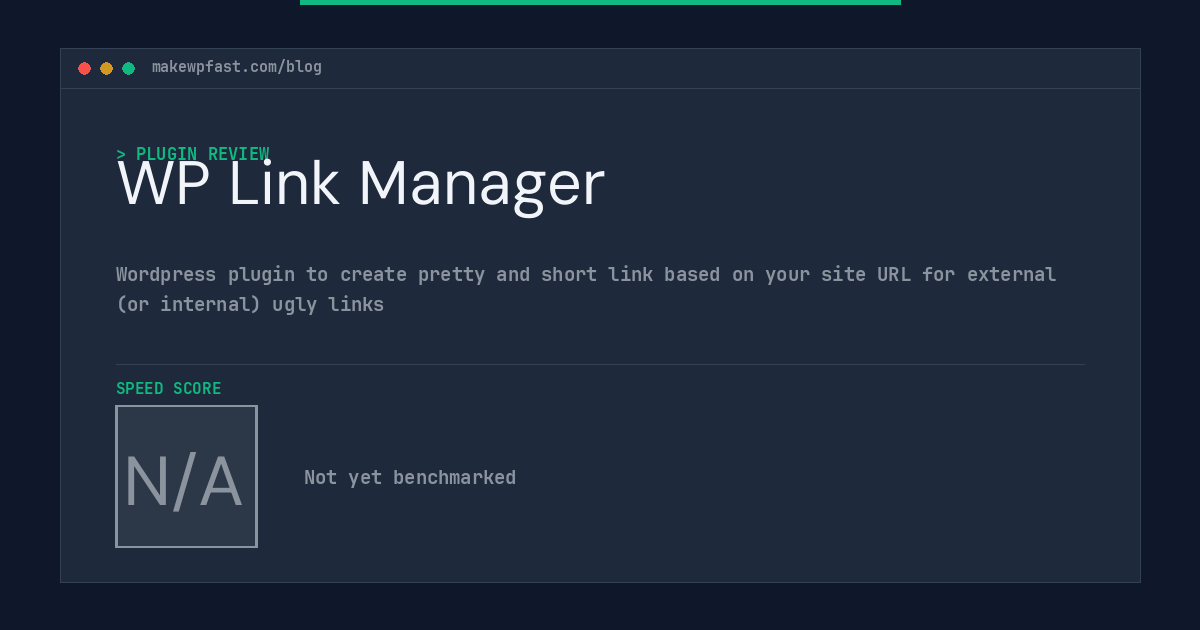 WP Link Manager - MakeWPFast