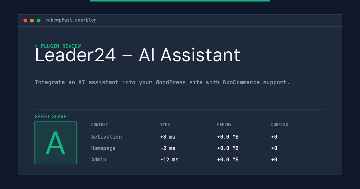 Leader24 – AI Assistant - MakeWPFast