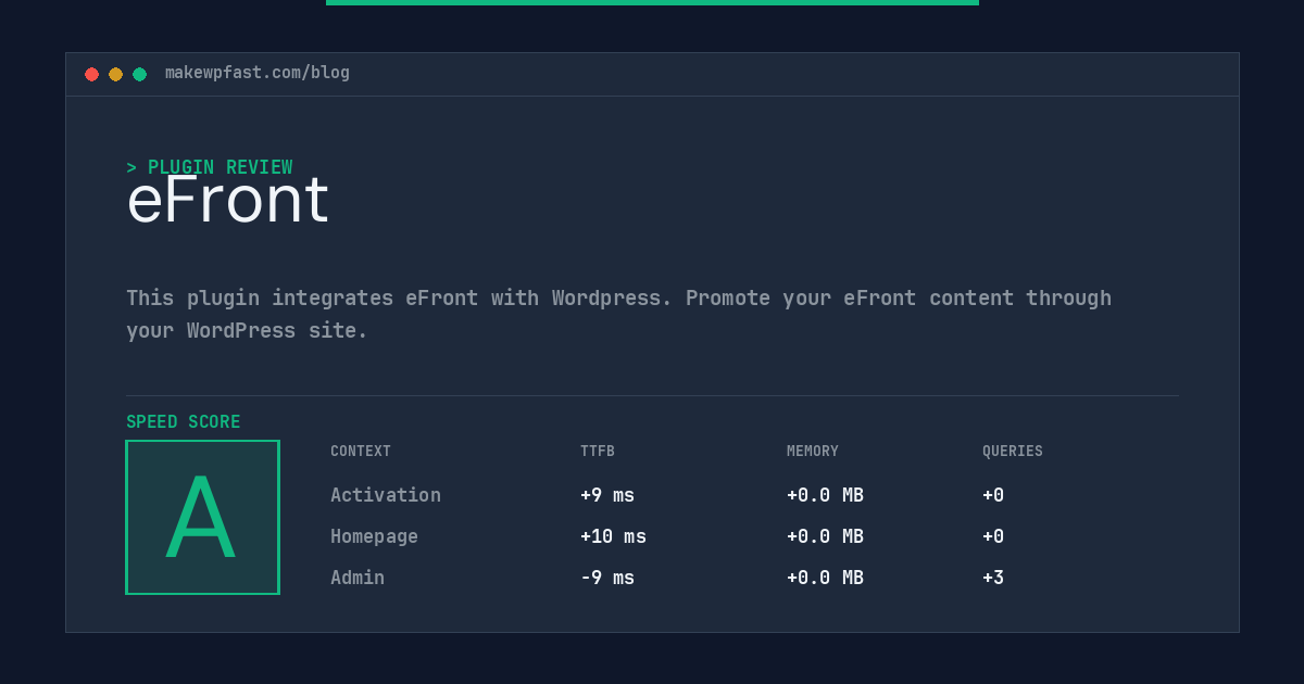 eFront - MakeWPFast
