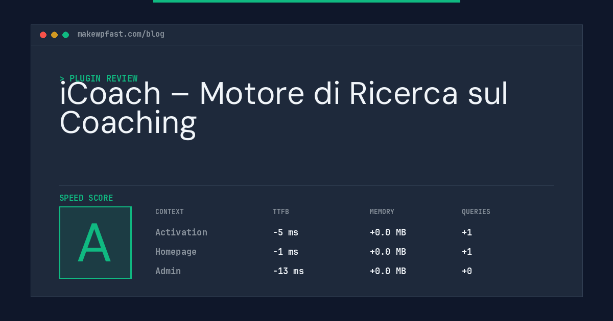 iCoach – Motore di Ricerca sul Coaching - MakeWPFast