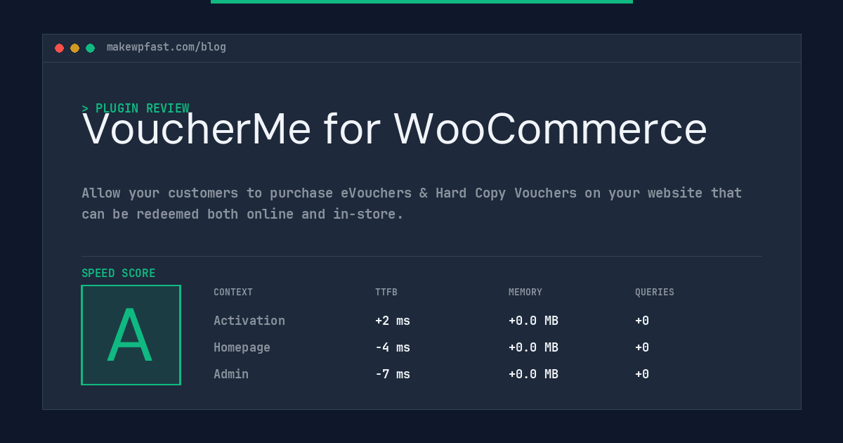 VoucherMe for WooCommerce - MakeWPFast