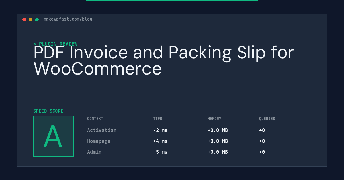 PDF Invoice and Packing Slip for WooCommerce - MakeWPFast