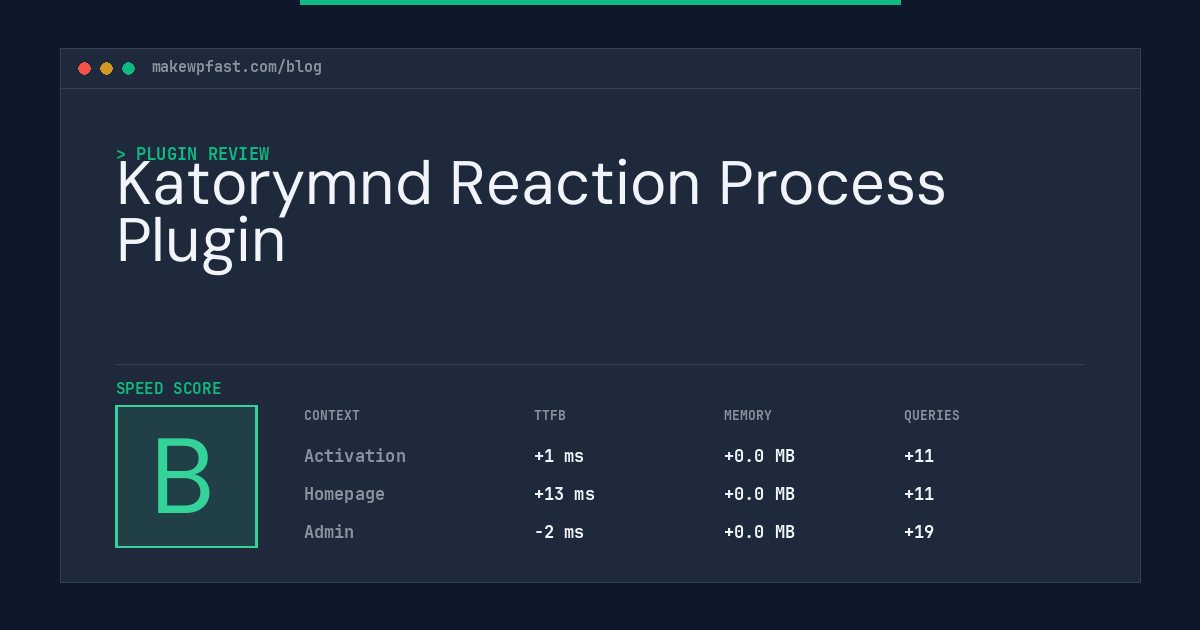 Katorymnd Reaction Process Plugin - MakeWPFast