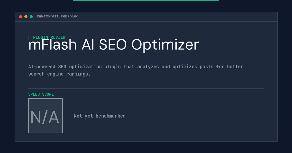 mFlash AI SEO Optimizer - MakeWPFast