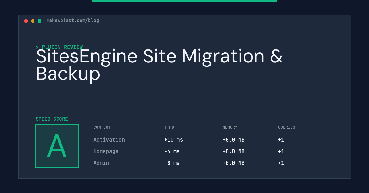 SitesEngine Site Migration & Backup - MakeWPFast