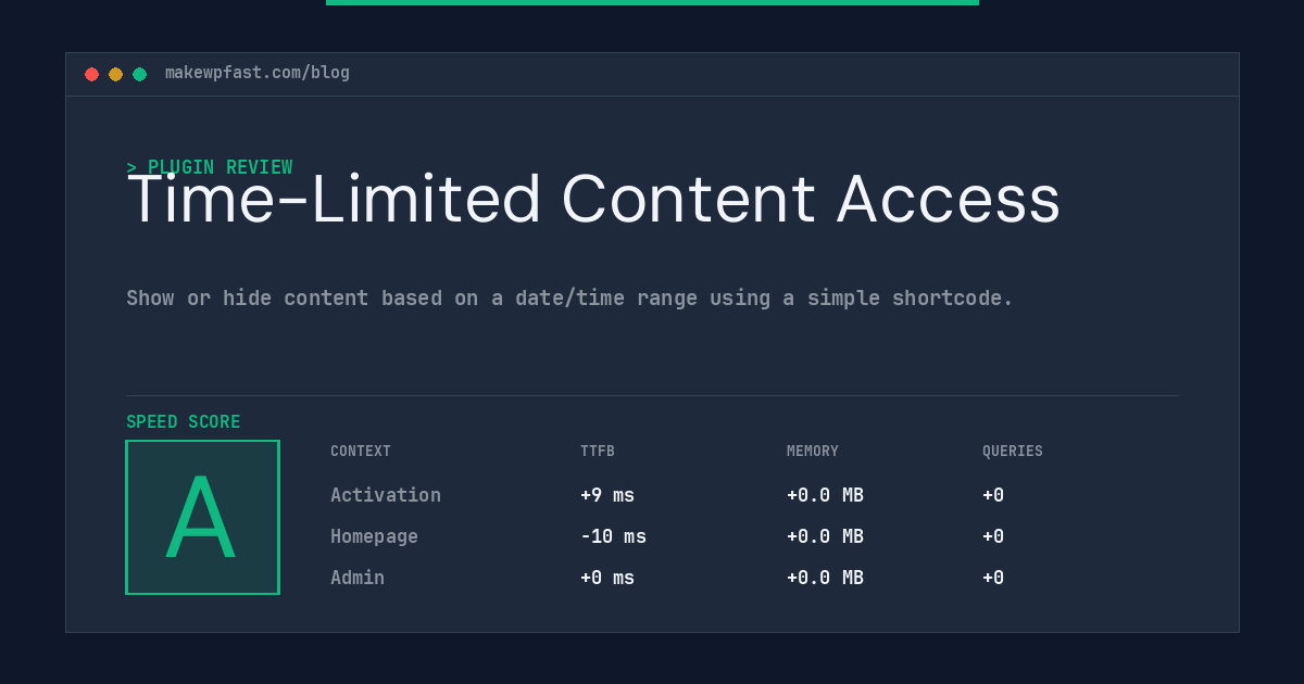 Time-Limited Content Access - MakeWPFast