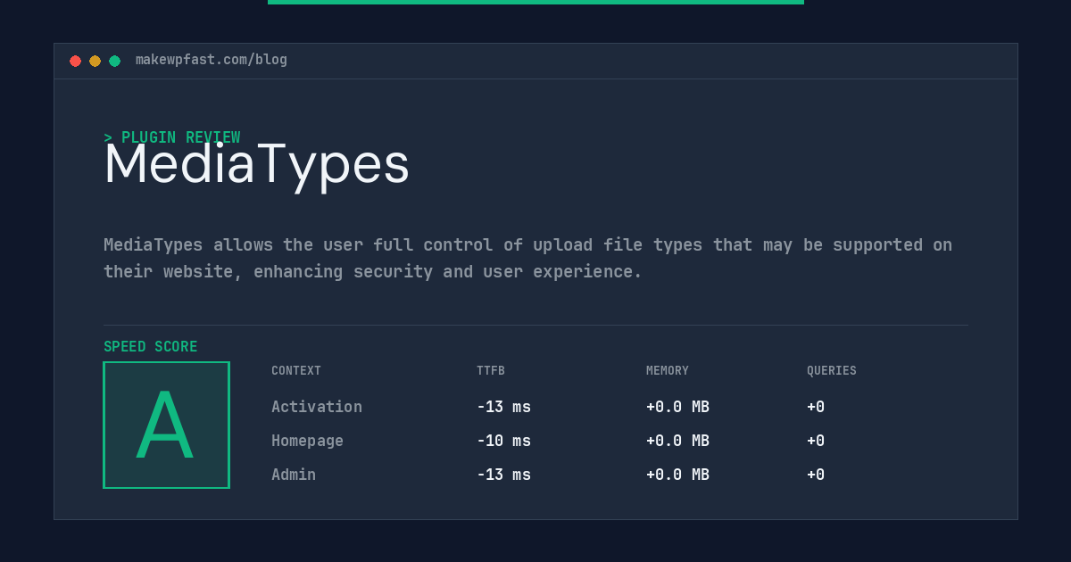 MediaTypes - MakeWPFast