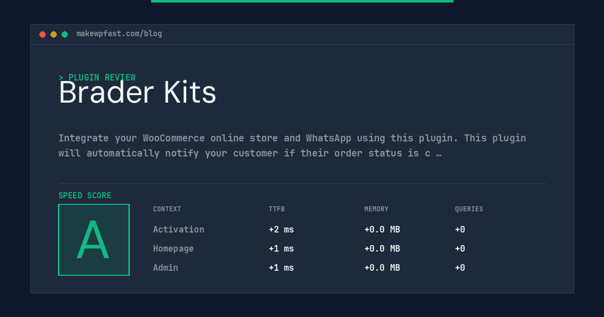Brader Kits - MakeWPFast