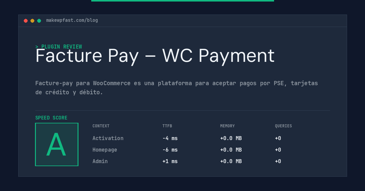 Facture Pay – WC Payment - MakeWPFast