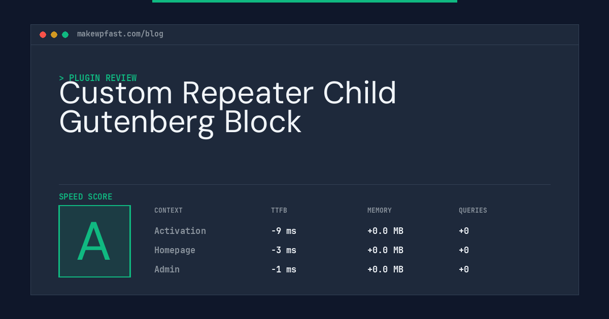 Custom Repeater Child Gutenberg Block - MakeWPFast