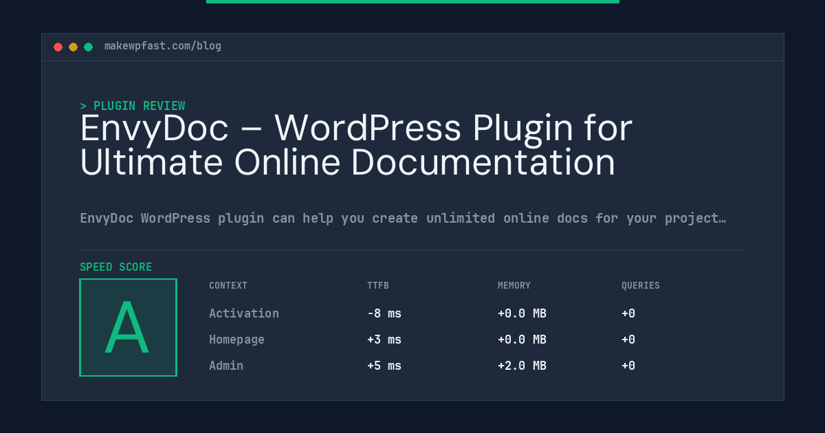 EnvyDoc – WordPress Plugin for Ultimate Online Documentation - MakeWPFast