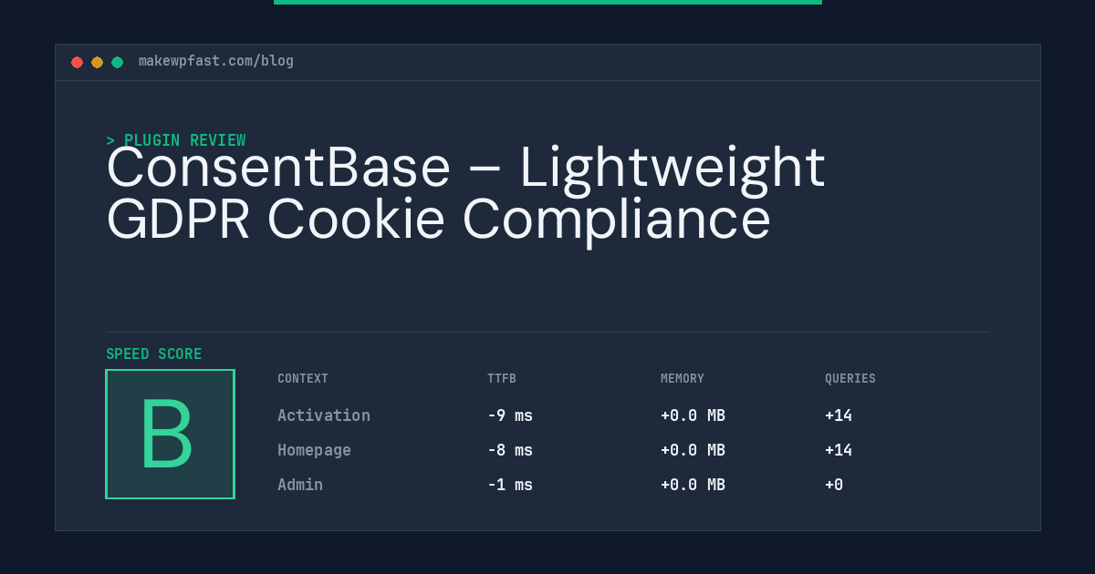 ConsentBase – Lightweight GDPR Cookie Compliance - MakeWPFast