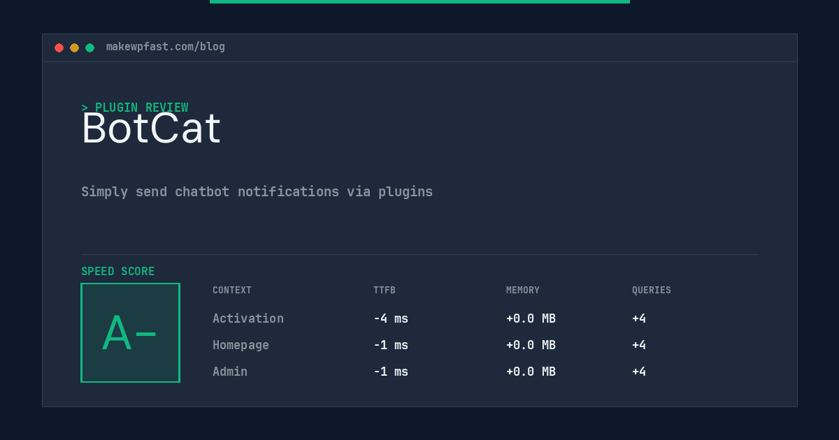 BotCat - MakeWPFast