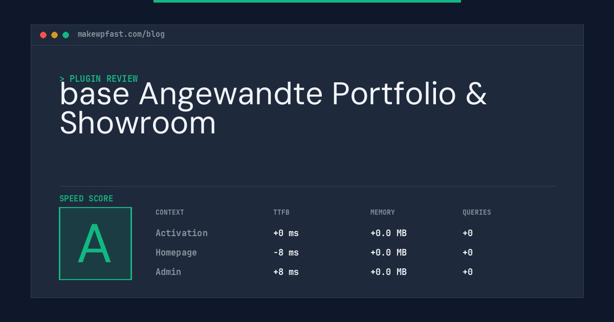 base Angewandte Portfolio & Showroom - MakeWPFast