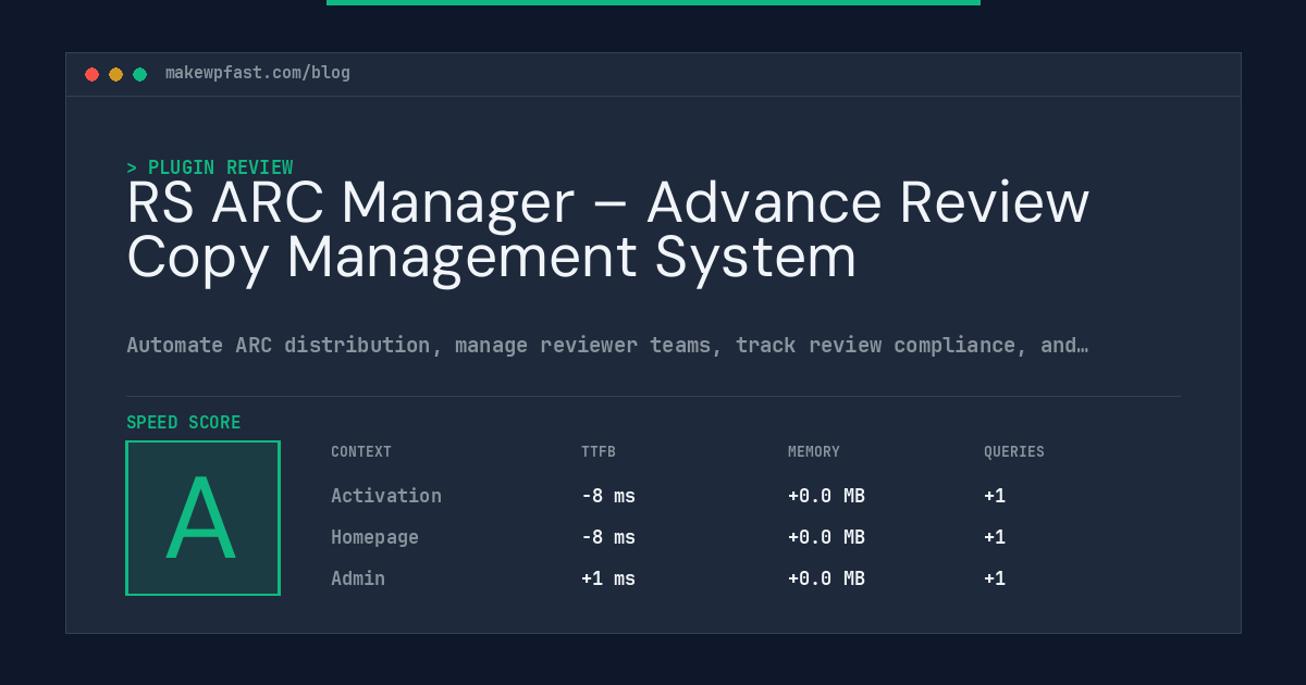 RS ARC Manager – Advance Review Copy Management System - MakeWPFast