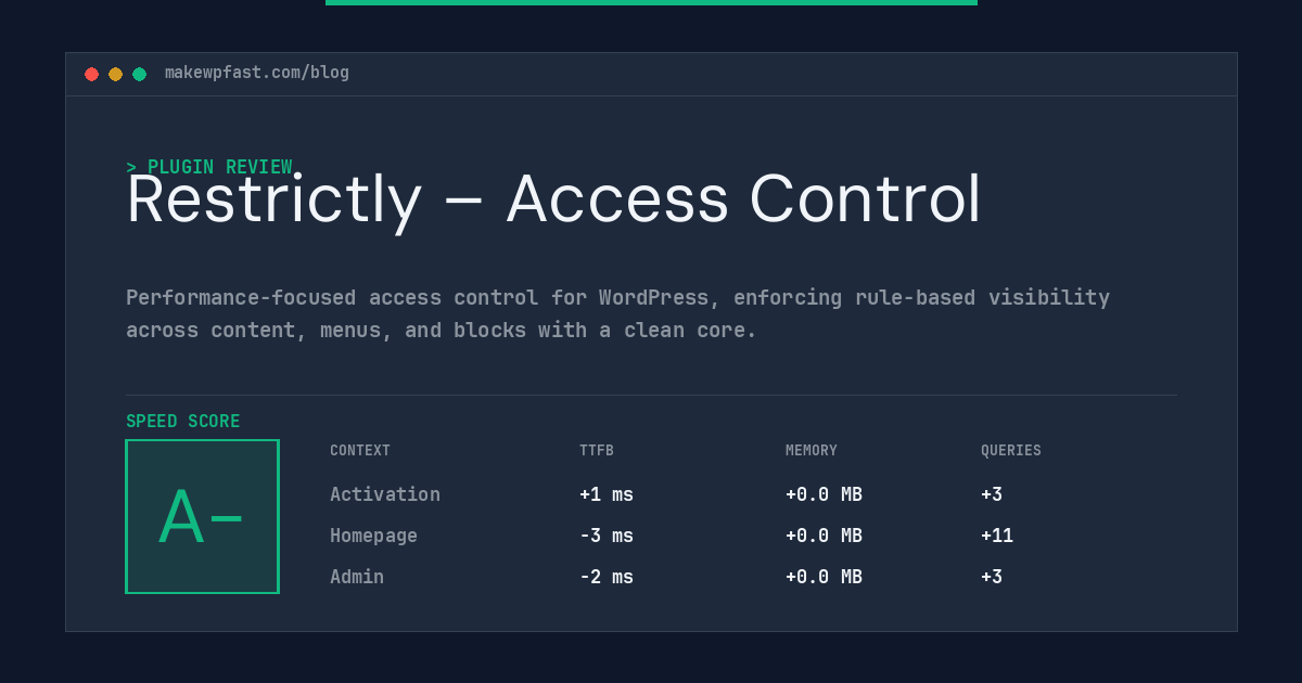 Restrictly – Access Control - MakeWPFast