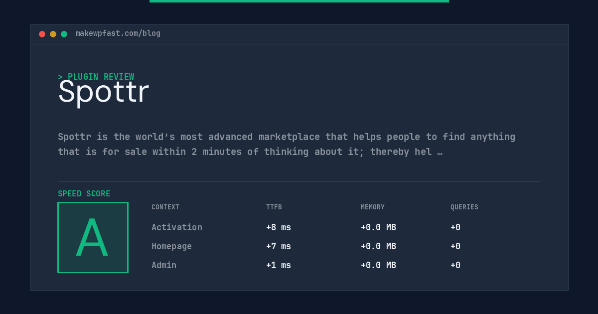 Spottr - MakeWPFast