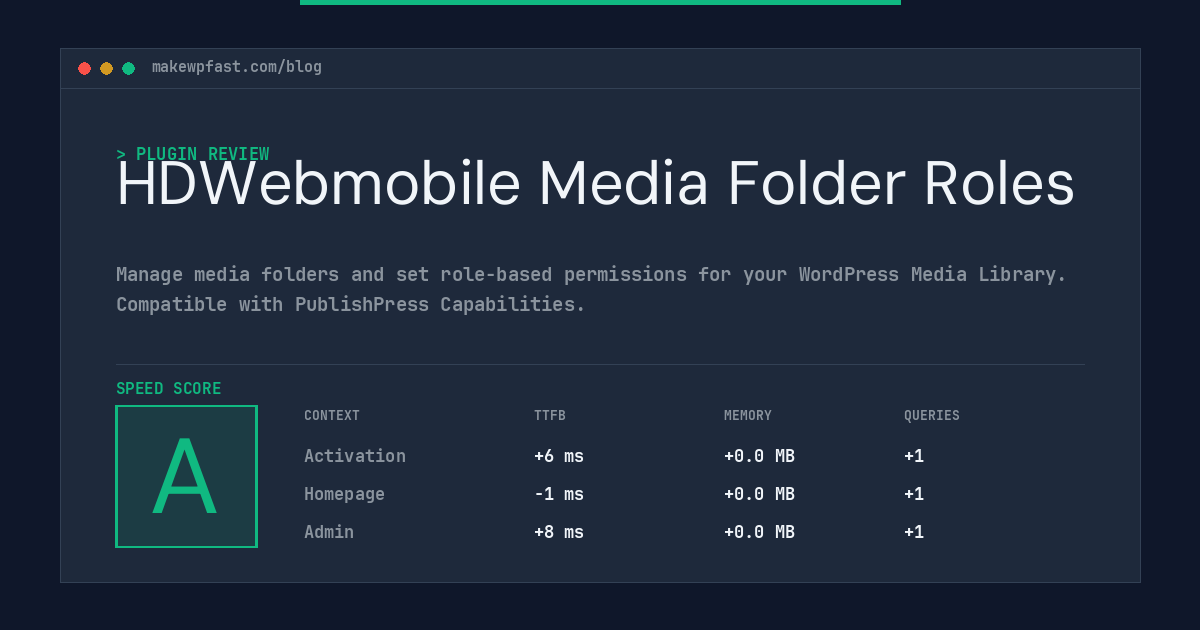 HDWebmobile Media Folder Roles - MakeWPFast
