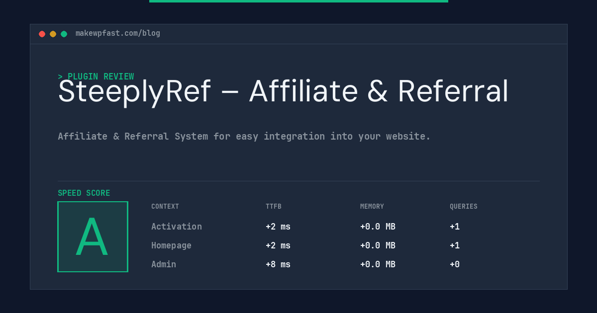 SteeplyRef – Affiliate & Referral - MakeWPFast
