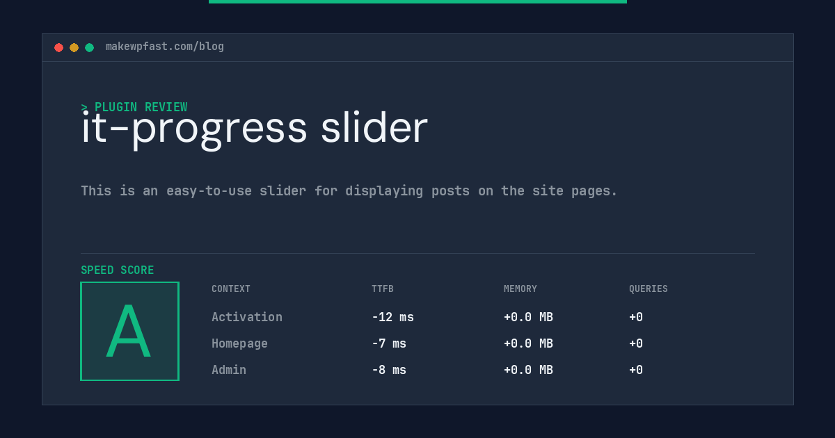 it-progress slider - MakeWPFast