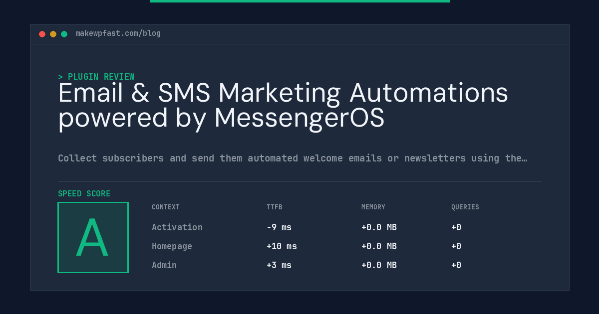 Email & SMS Marketing Automations powered by MessengerOS - MakeWPFast