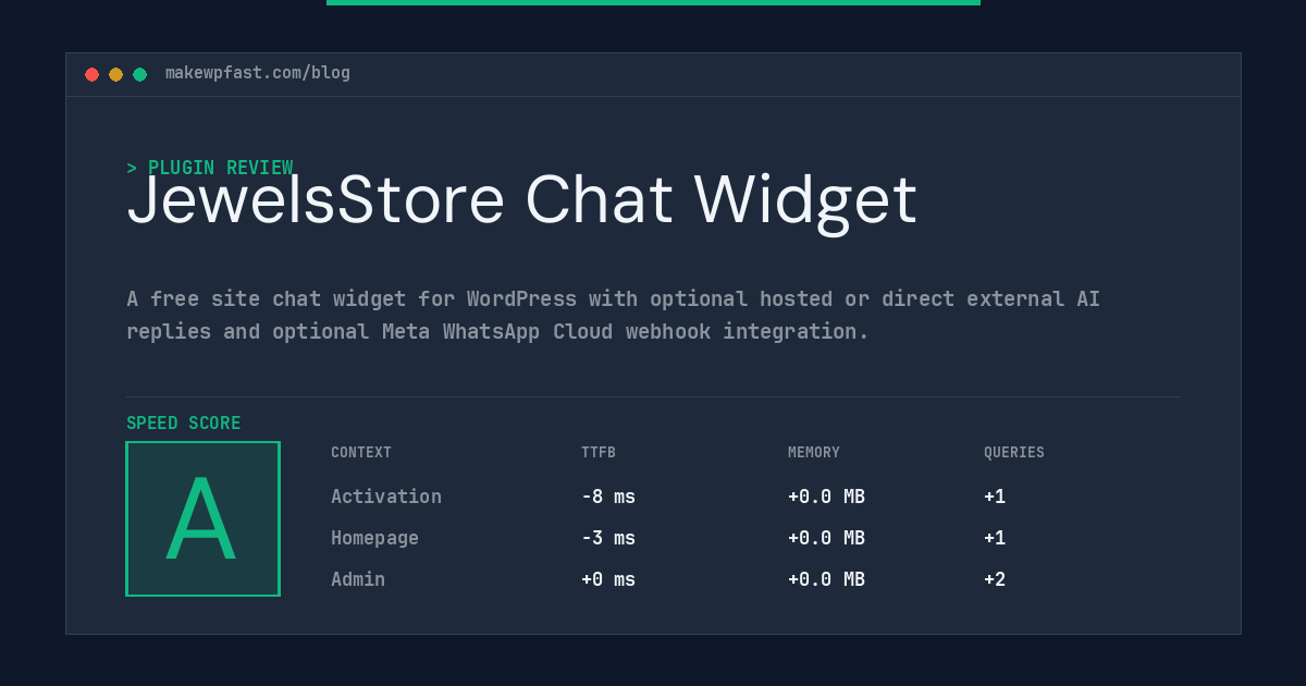 JewelsStore Chat Widget - MakeWPFast