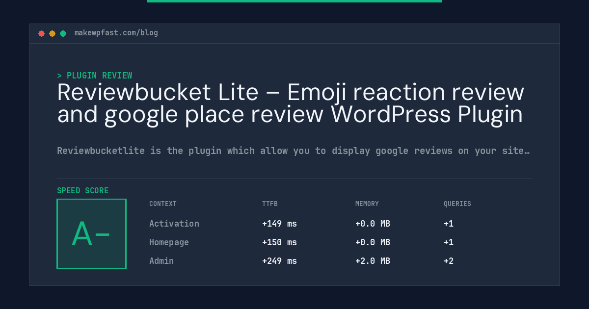 Reviewbucket Lite – Emoji reaction review and google place review WordPress Plugin - MakeWPFast